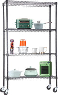 4-Tier Adjustable NSF-Certified Metal Shelf 36L x 14W x 62H Wire Shelving Unit by BestOffice