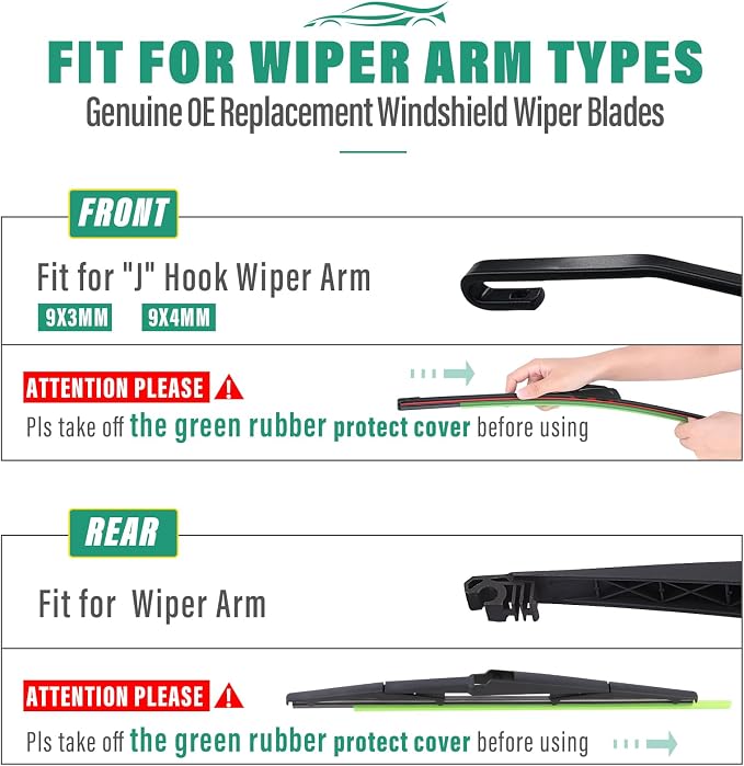 22" 20" 14" Windshield Wiper Blades Replacement - Image 8