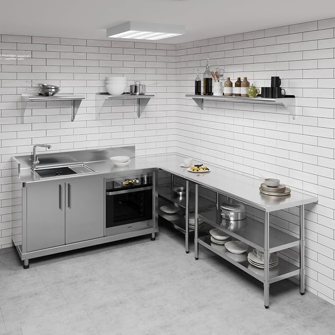 AmGood 60" Long X 10" Deep Stainless Steel Wall Shelf | NSF Certified | - Image 2