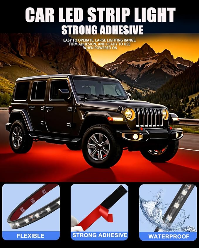 Keiurot 12V Led Light Strip 32CM Waterproof LEDs Light Strips - Image 3