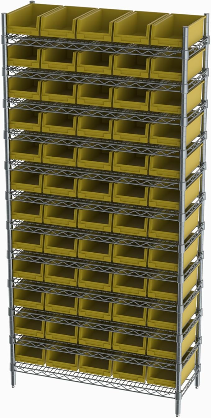 Hudson Exchange 36x14x74, Industrial Wire Shelving Unit by HudsonExchange