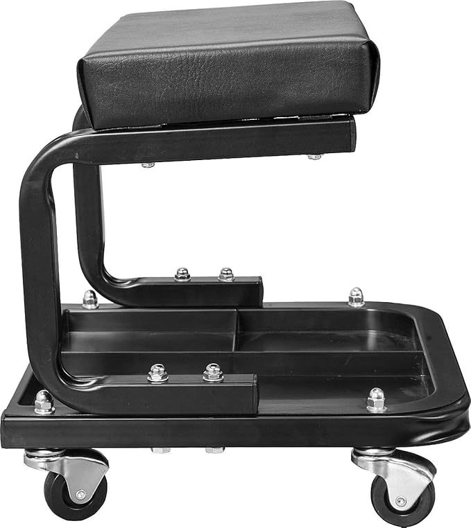 Torin ATR6300B-1 Rolling Creeper Garage/Shop Seat: Padded Mechanic Stool - Image 2
