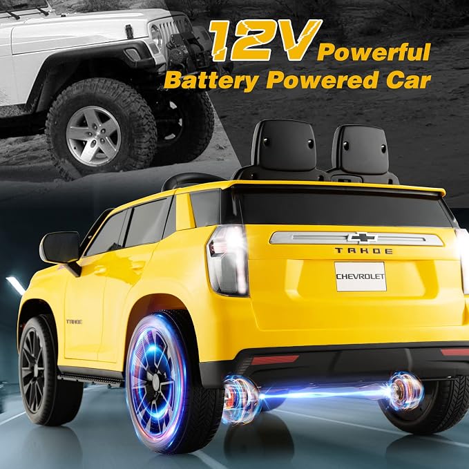 Costzon Ride on Car, 12V Licensed Chevrolet Tahoe Battery Powered Electric - Image 5