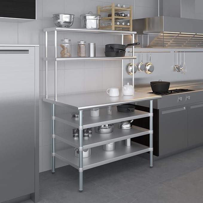 Amgood 30" x 48" Stainless Steel Work Table - Image 6
