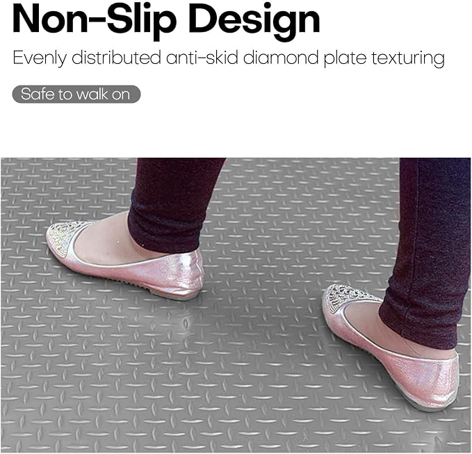 Boshen 5Ft x 7.5Ft Garage Floor Mat 2.5mm Thickened Rubber Flooring Roll - Image 3