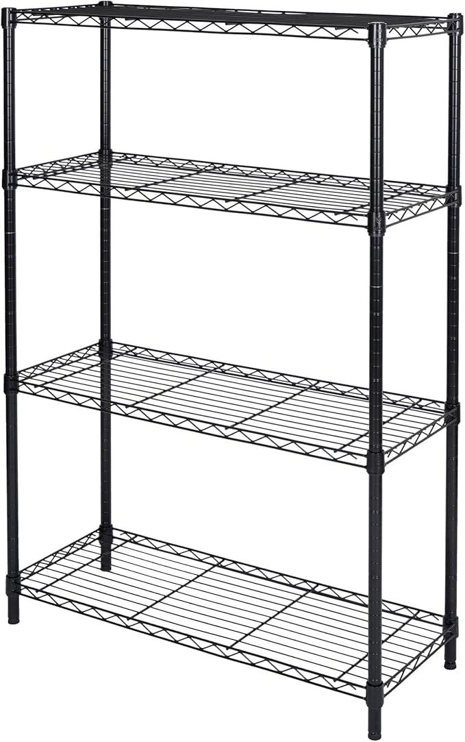 Homeiju 4 Tier Shelving Unit, Heavy-Duty Height Adjustable Storage Rack 1300 by Homeiju