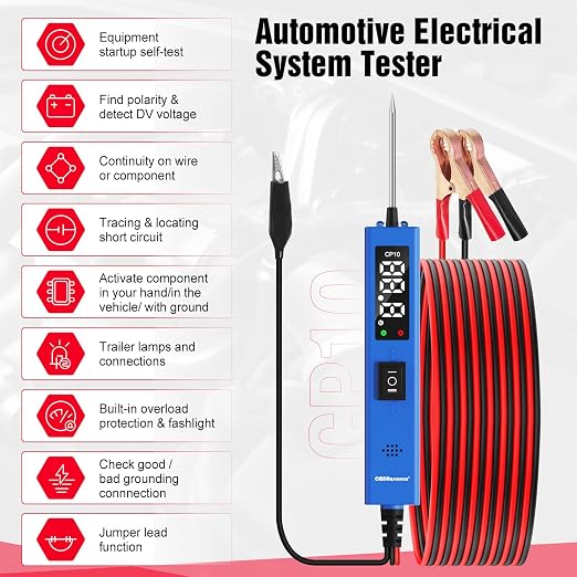 OBDResource Test Light Automotive, Power Circuit Probe Tester, 12V - 24V Car - Image 4