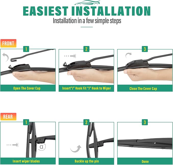 26" 19" 14" Windshield Wiper Blades Replacement - Image 8
