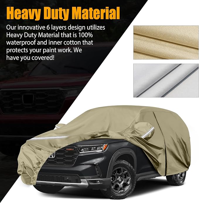 Waterproof Car Covers Replace for 2002-2025 Honda Pilot, Windproof Bands for - Image 3