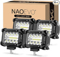 NAOEVO 4 Inch LED Pod Lights, 240W 24, 000LM LED Fog/Driving/Off Road Lights by NAOEVO