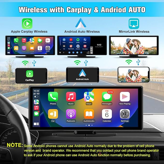 10.26" Portable Apple Carplay Screen - Image 2
