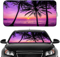 Gven Windshield Sun Shade, 2025 Foldable Purple Sunset Vehicle Windshield by Gven