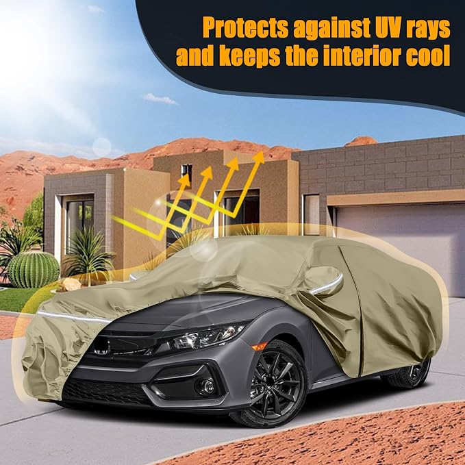 Waterproof Car Covers Replace for 2011-2025 Honda Civic, Windproof Bands for - Image 7