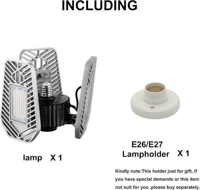 LED Garage Lights, Deformable LED Garage Ceiling Lights 9000 Lumens, 82W CRI 80 - Image 4