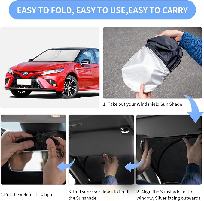 for Toyota Camry Sun Shade Sunshade Windshield Cover - Image 6
