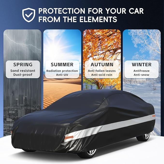 10 Layers Car Cover Custom Fit for Dodge Challenger SRT Hellcat Demon, - Image 5