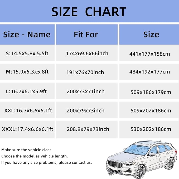 Car Cover for SUV Waterproof All Weather Snowproof UV Windproof Outdoor Full - Image 7
