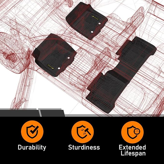G-PLUS Floor Mats Fit for Dodge Ram 1500 2009-2024/Fit Dodge Ram 2500 3500 - Image 9