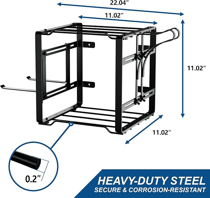 Pugala Universal Storage Rack for Leaf Blower, Weed Eater, and Power Tools – - Image 7