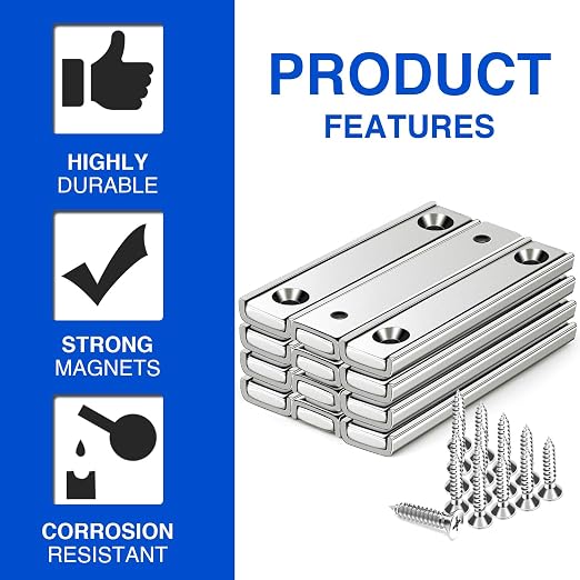 MIKEDE Strong Magnets Bar, 70LB Neodymium Rare Earth Magnet Heavy Duty - Image 6