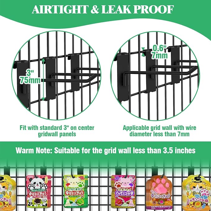 40Pcs 10" Gridwall Display Hooks Assortment Set, Wire Diameter 5mm/ 0.2” - Image 6
