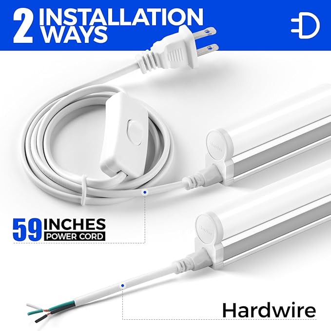 Barrina 6 Pack LED T5 Integrated Single Fixture, Utility Shop Lights, Ceiling - Image 5