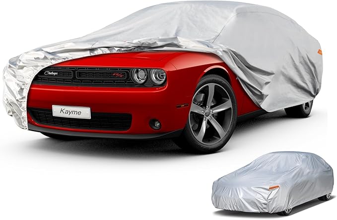 Kayme 6 Layers Car Cover Waterproof All Weather by kayme