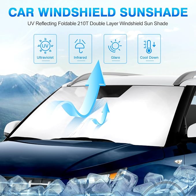 KUST Windshield Sun Shade for 2020-2024 2025 Hyundai Venue Accessories Custom - Image 2