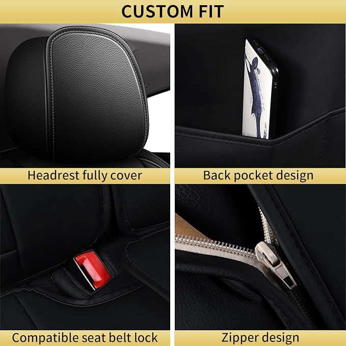 AOMSAZTO Ford Ranger Seat Covers: Front Seat Covers Custom Fit 2019 2020 2021 - Image 5
