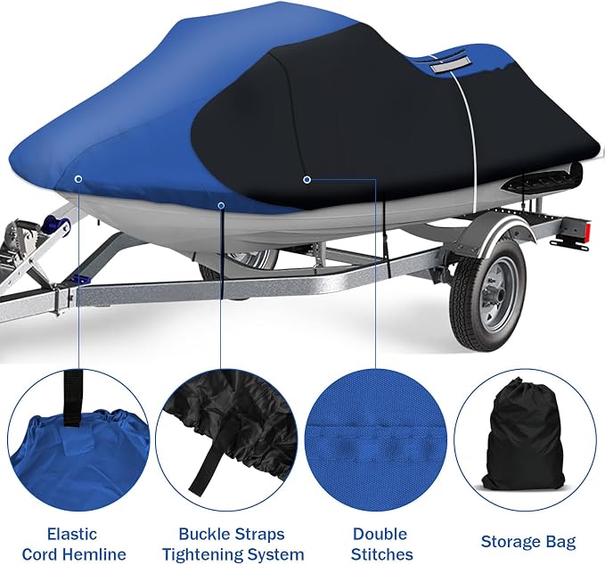 iCOVER Personal Watercraft Cover- Water Proof Heavy Duty Trailerable Jet Ski - Image 2