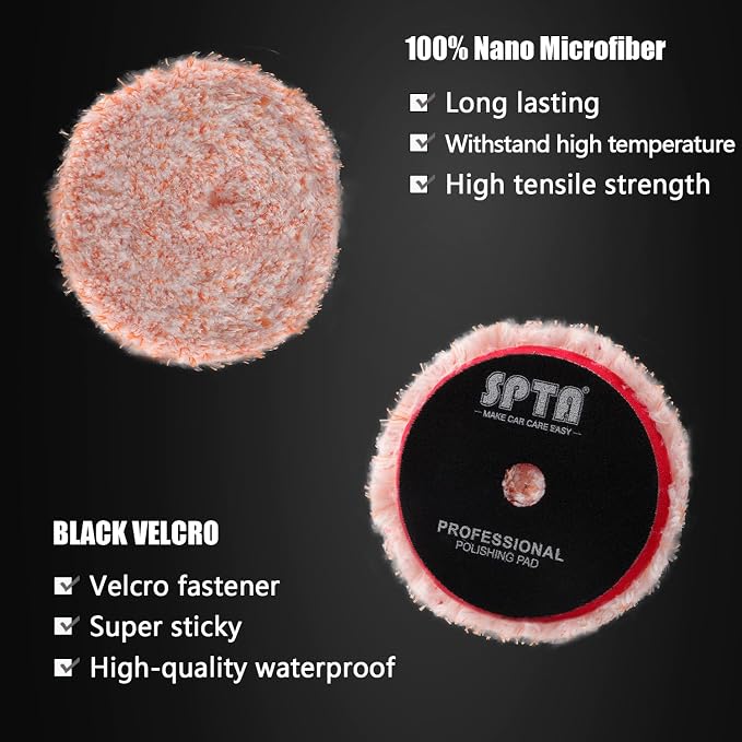 Buffing Polishing Pads, SPTA 6 Inch 150mm Body Repair Polishing Pad Set Made - Image 6