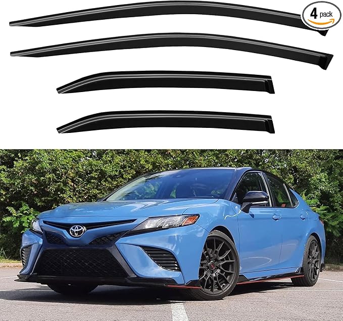 Window Visors Rain Guards for 2018-2024 Toyota Camry, Out-Channel Window Vent by YQAUTEC