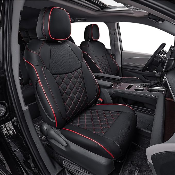 EKR Sienna Seat Covers for 2021-2025 Toyota Sienna LE, 8 Seats, 2nd Row 4/2/4 by EKR