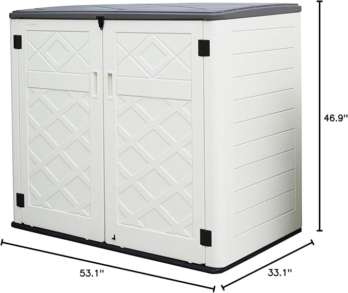 Large Horizontal Storage Sheds, 38 cu.ft. Outdoor Storage Box - Image 8