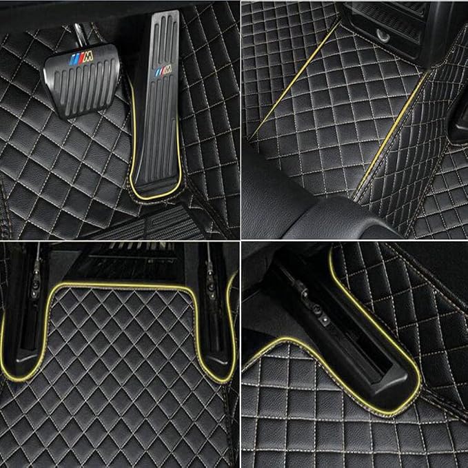 TAHALICustom Colors Car Floor Mats Black Pink - Image 3