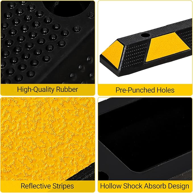 72-Inch Heavy Duty Rubber Parking Curb - Image 7