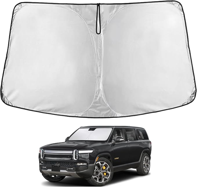 for Rivian R1S 2022-2024 2025 Windshield Sunshade Compatible by EcoNour