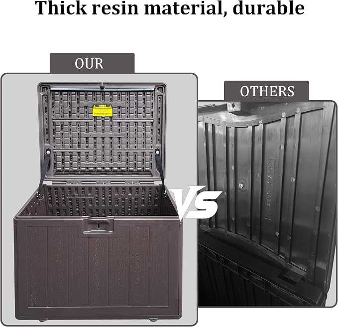 33 Gallon Pro Waterproof Outdoor Storage Bin Resin Deck Box - Image 6