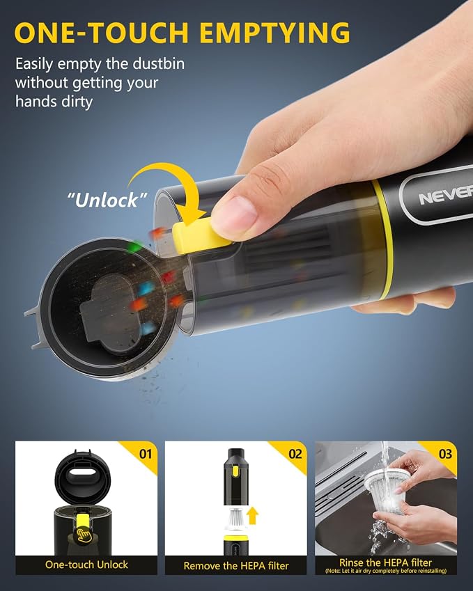 NEVERLAND Car Vacuum Portable Cordless - Image 7