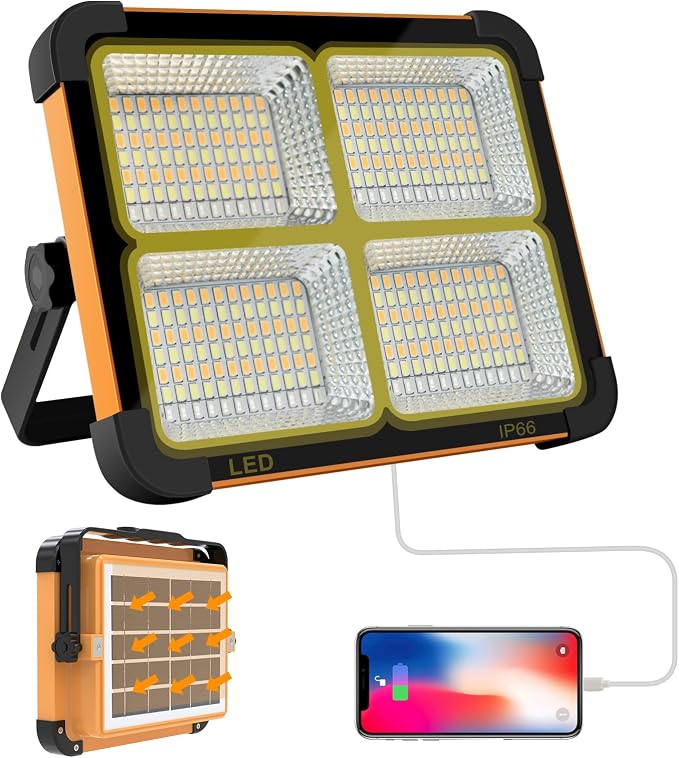Portable LED Work Solar Light 100W 16500mAh 10000 LM by CosyEasy