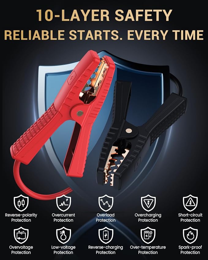 MOSTOOL M8 6000A Flagship Car Jump Starter, 12V Professional Battery Pack - Image 4