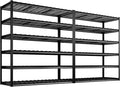 REIBII 60" W Garage Shelving, 2900LBS Storage Shelves, 6 Tier Heavy Duty by REIBII