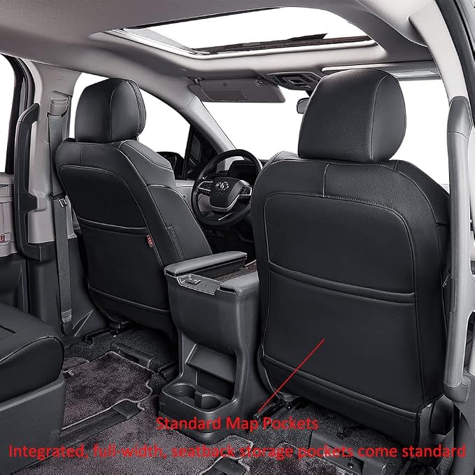 EKR Sienna Seat Covers for 2021 2022 2023 2024 2025 Toyota Sienna LE, 8 Seats - Image 6