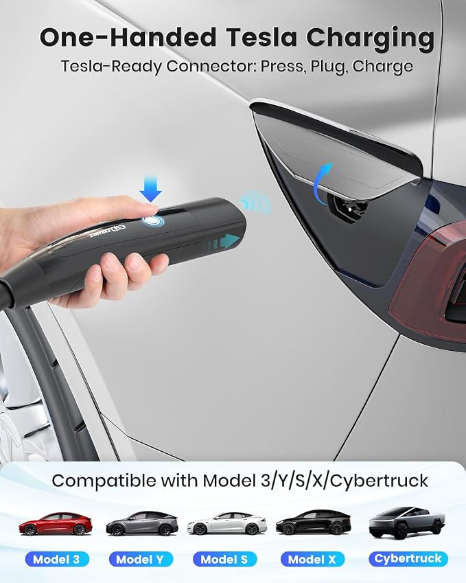 Level 2 EV Charger for Tesla Models, 24Amp 240V NEMA 14-30 Plug, 25FT Cable - Image 4