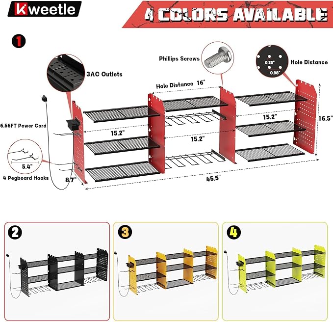45" Power Tool Organizer Wall Mount - Image 2