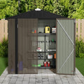 JUMMICO Metal Outdoor Storage Shed 6 x 4 FT Metal Shed by JUMMICO