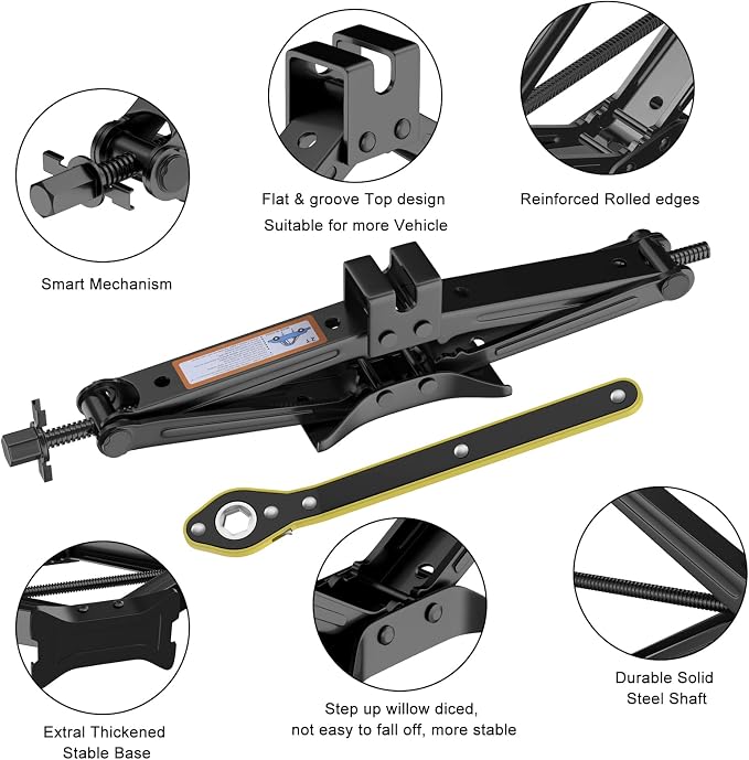 IMAYCC Scissor Lift Jack, Compact Car Jack Kit - Image 4