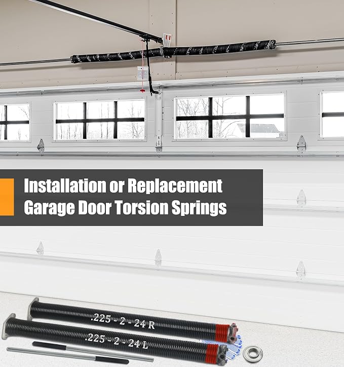 Garage Door Torsion Spring Set, Pair of 2" Electrophoresis Coated Garage Door - Image 7