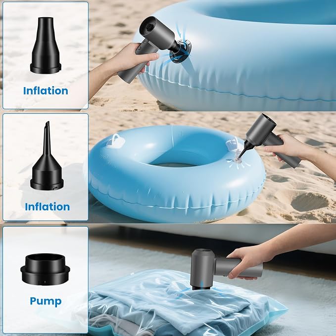 90° Foldable Car Vacuum Portable Cordless 16000PA Suction, 4-in-1 Mini Vacuum - Image 4