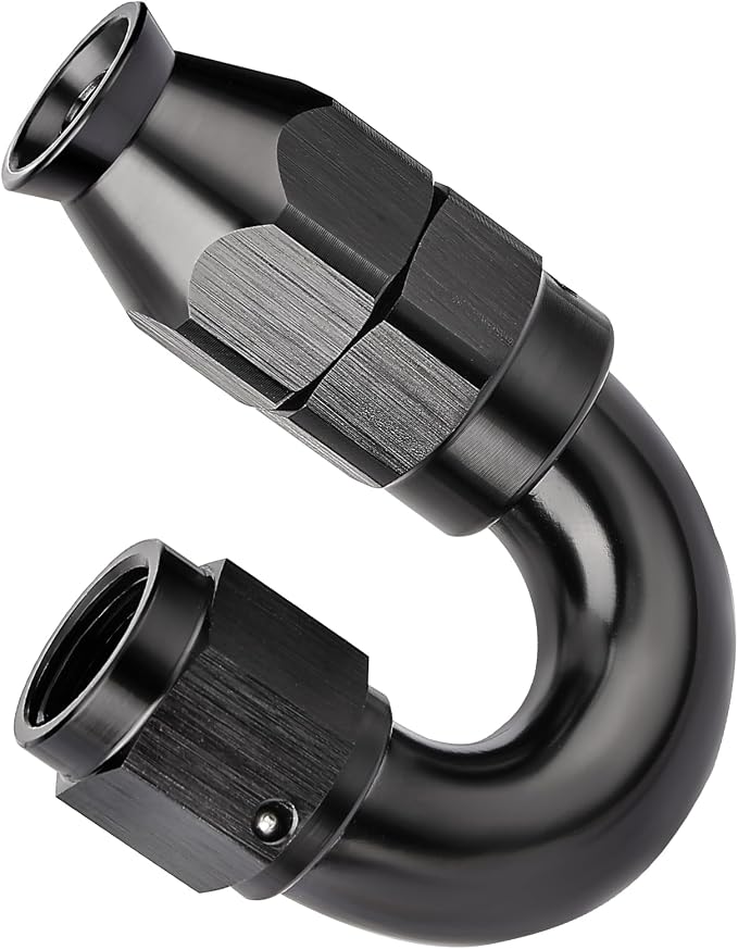 EVIL ENERGY 4AN 180 Degree PTFE One Piece Full Flow End Hose Fitting Aluminum by EVILENERGY